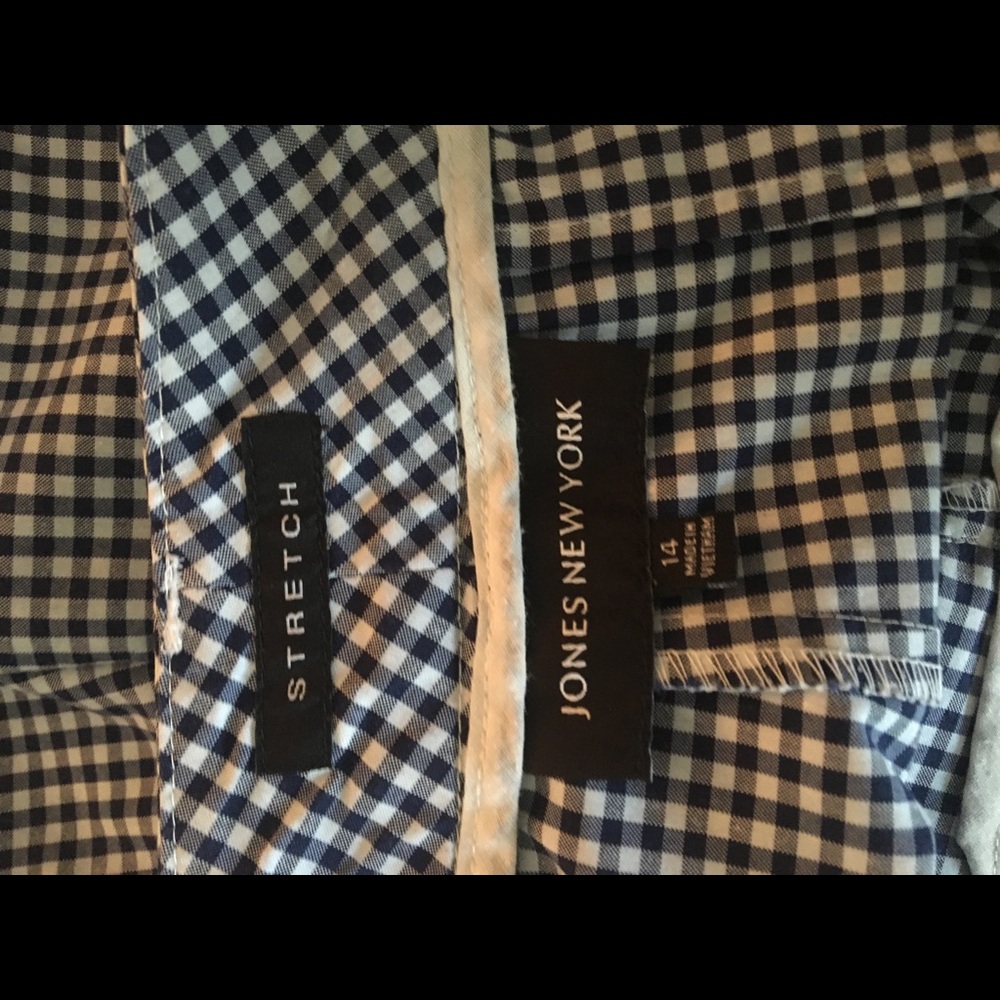 Blue and white shorts